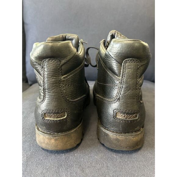 Rockport Hydroshield Ankle Boots Mens 12 M Black Waterproof Moc Toe Lace Up Work - Picture 7 of 8